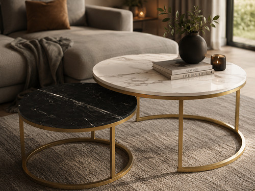 2er couchtisch set rund - couchtisch,