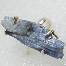 echter blauer Kyanit Cyanit Disthen Ring Gr17,8 925 Sterling Silber Rohstein roh