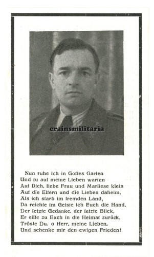 Orig sterbebild - orig.,