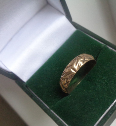 Gold gemusterter ehering - gold,
