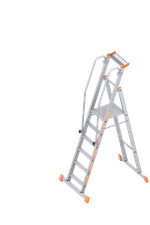 Layher Aluminium Topic Plattformleiter einseitig 1074 Podestleiter mit Traversen