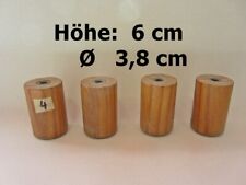 4 Stück Couchfüße Sofafüße Holzbeine Möbelfüße Tischbeine Holzfüße Höhe 6 cm...