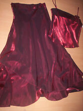 Edles zweitlg.Abendkleid m.Blüte, weinrot, neu Gr.38/40