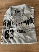 Camp David Kurzarm Polo Shirt Herren, blau, XL