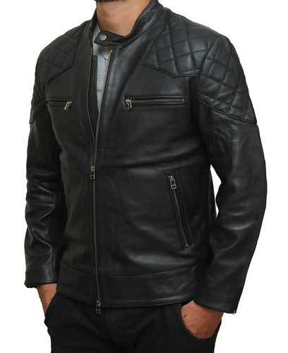 Men beckham leather - leather, jacket