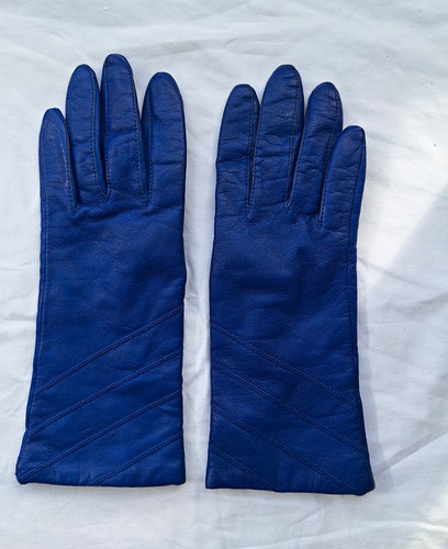 Damen lederhandschuhe blau - damen,
