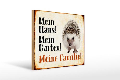 Holzschild tiere 40x30cm igel - tiere,