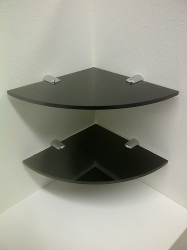 Eckregal acryl mit - eckregal,