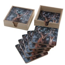 Glasuntersetzer Hirsch 6 St