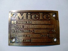 Miele typenschild werbung - miele,