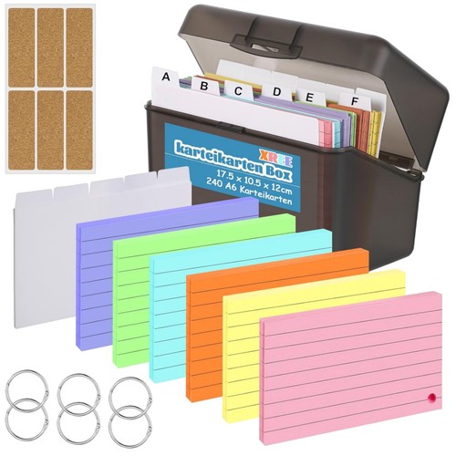 Karteikarten set box 240 - karteikarten, a6