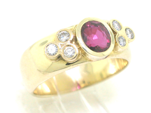 Rubin ring 585 gelbgold - rubin,