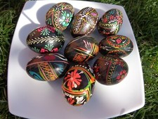  1 Osterei Holz Ei  handbemalt