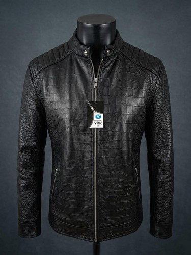 Luxuriöse lederjacke - luxuriöse,