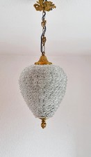 Vintage Kronleuchter Antik klare  mundgeblasene Glasplättchen  Handarbeit Lampe