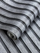 3D Tapete Holzoptik Braun