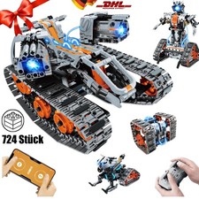 Fernsteuerung Technic Roboter Panzer Auto Bausätze 724 Stk RC Spielzeug Geschenk