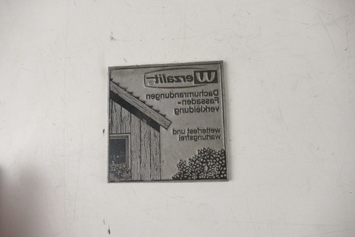 Druckplatte metall werzalit - druckplatte,