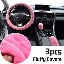 ROSA  Lenkrad Bezug Schoner Plüsch Fell Kunstfell weich warm Winter 37 38 39cm
