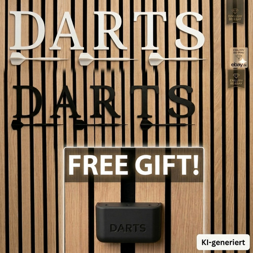 Darts schriftzug wanddeko - darts,