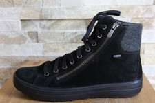 Legero Boots/Sneaker/Schuhe Gr. 40 (6,5) schwarz/grau gefüttert Leder