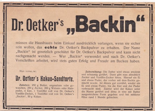 Oetker original werbung - dr.,