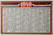 Waldbaur Schokolade Reklame Taschen-Kalender original 1940 ca. 11,5 x 7,5 cm