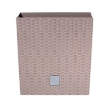 Blumenkübel Blumentopf Übertopf Rattan Optik Pflanzkübel mit Einsatz Modell Low