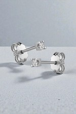 Ohrstecker 585 WG, Quadrat,mit