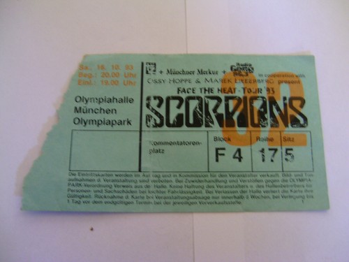 Konzertkarte scorpions - konzertkarte,
