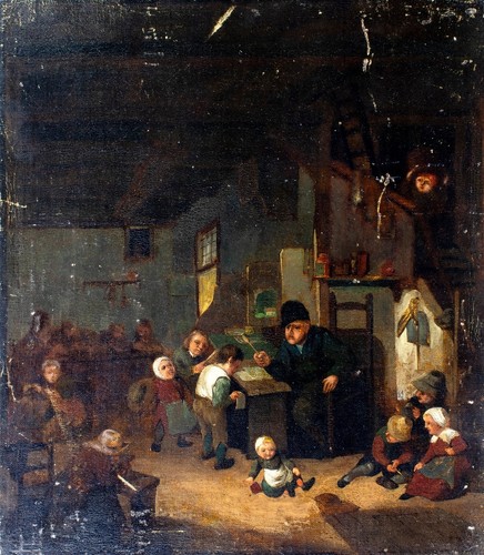 Antique 19c european oil - 19c,