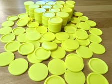 10 Einkaufswagenchips Wertmarken Pfandmarken | NeonGelb | Made in Germany!