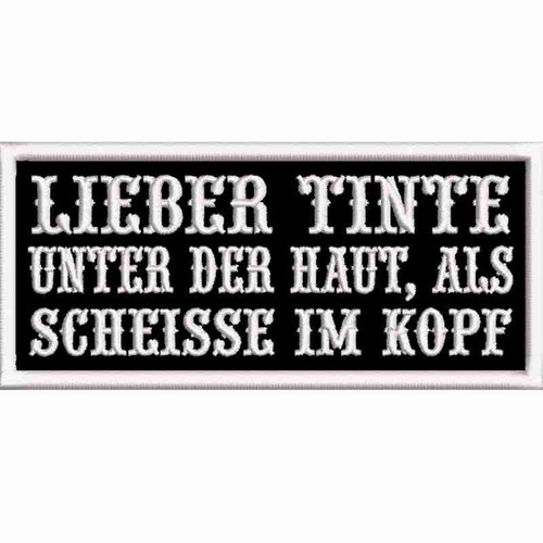 Lieber tinte unter der - unter, haut