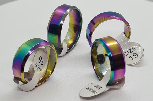 Edelstahl ring multicolor - edelstahl, gr