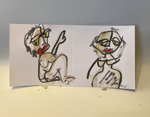 Zeichnung frauen portraits - zeichnung,