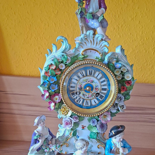 Meissen kaminuhr porzellan - kaminuhr,