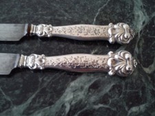 2 Silber Buttermesser 12 LOT um 1850-1870