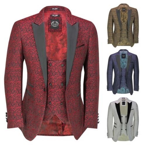 Herren blumen jacquard - jacquard, print