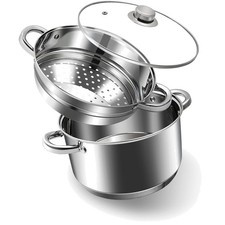 Dampfgarer edelstahl 20cm - 20cm, 3l