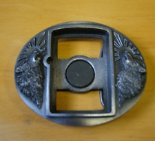 Zippo Gürtelschnalle ohne Zippo; Wölfe und Sonne; für 5cm Gürtelbreite; 9x7,5cm