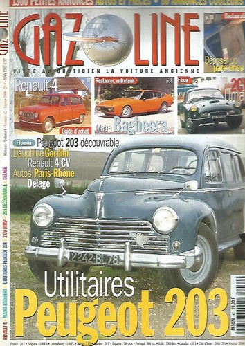 Gazoline peugeot 203 - nr.,