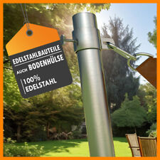 Edelstahl Sonnensegelmast höhenverstellbar H 2,50m Ø 60,3x2 mm V2A Bodenhülse