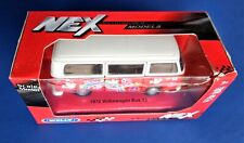 VW Typ 2, T2 Bus Bulli 1972 ca. 1:43 metal Diecast WELLY flower power Hippie Rot