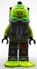 1x LEGO atl002 Minifigur Atlantis Taucher Bobby Schwimmflossen