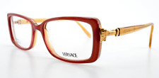 VERSACE Brille Vintage mod V97 COL 23B Viereck 90s Medusa Rot Gold 52 17 Etui