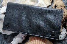 Tabakbeutel Tabaktasche Drehertasche Leder Design Serie Farbton Black Schwarz