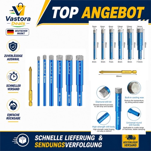 Stück fliesenbohrer - 7,