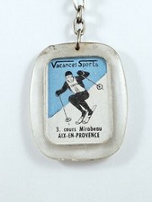 SCHLÜSSELANHÄNGER - URLAUBS-SPORTS - Raclet - Aix En Provence 1960er - Skifahrer