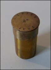 CARL ZEISS JENA - ANTIKE MESSINGDOSE FÜR MIKROSKOP-OBJEKTIV