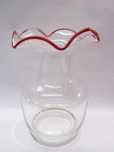 Glas vase roter glasfaden - vase,